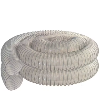 Fleksislange 125 mm, 6 meter PU gjennomsiktig