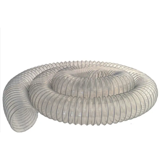 Fleksislange 102 mm, 3 meter PU gjennomsiktig