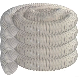 Fleksislange 102 mm, 12 meter PU gjennomsiktig