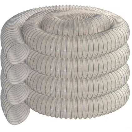 Fleksislange 102 mm, 12 meter PU gjennomsiktig